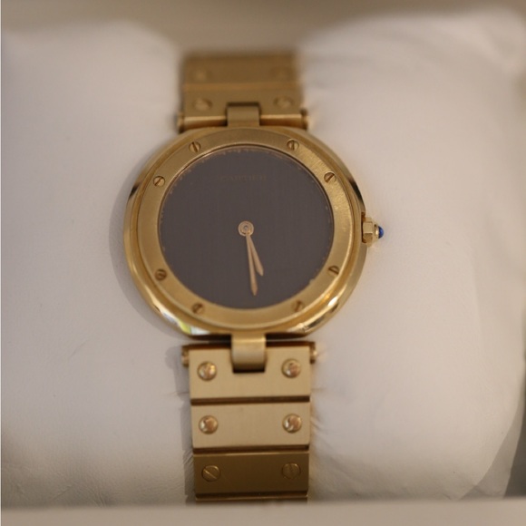 Cartier Santos Ronde yellow gold watch - Picture 6 of 16